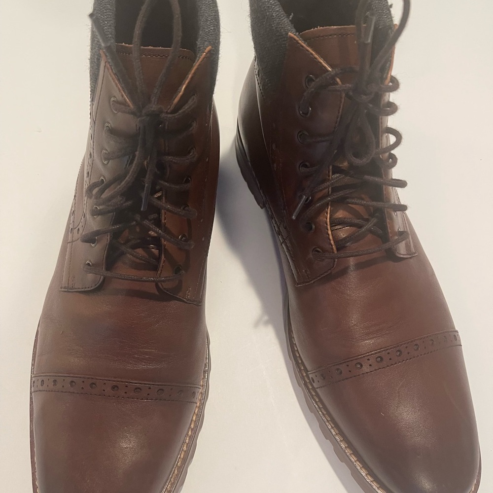 Warfield & Grand Dark Brown Leather Boots 13